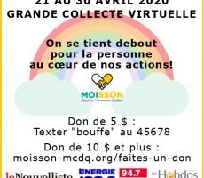 Grande collecte virtuelle 21 au 30 avril 2020